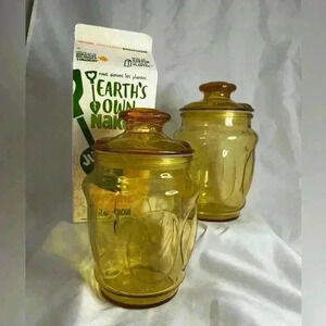 2-Amber  L.E.Smith Apothecary Jars